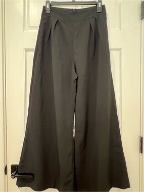 Source Unknown Black Wide-Leg High-Waist Trousers
